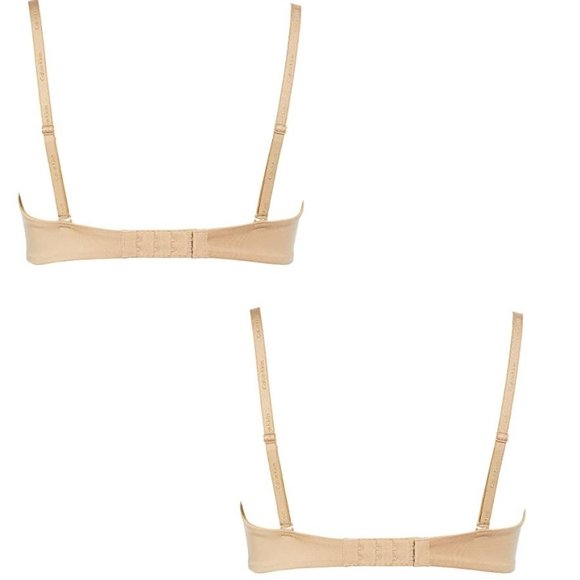 NiB Calvin Klein Lightly Lined Wirefree Microfiber 2pk Bra Nude Size M $50 3C486 - Picture 2 of 3